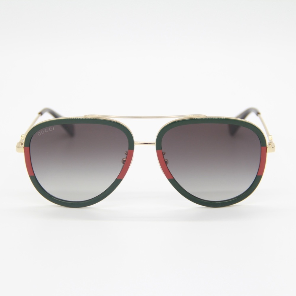 NEW GUCCI AVIATOR SUNGLASSES GG0062S 003 NEW EYEWEAR GUCCI - Picture 7 of 13